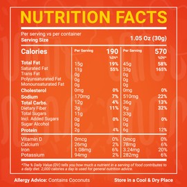 OPEN COCONUT Toasted Coconut Chips | Healthy Chips with Masala for Quick & Healthy Snacks | Vegan Chips | 1.06 Oz | 6 Pack