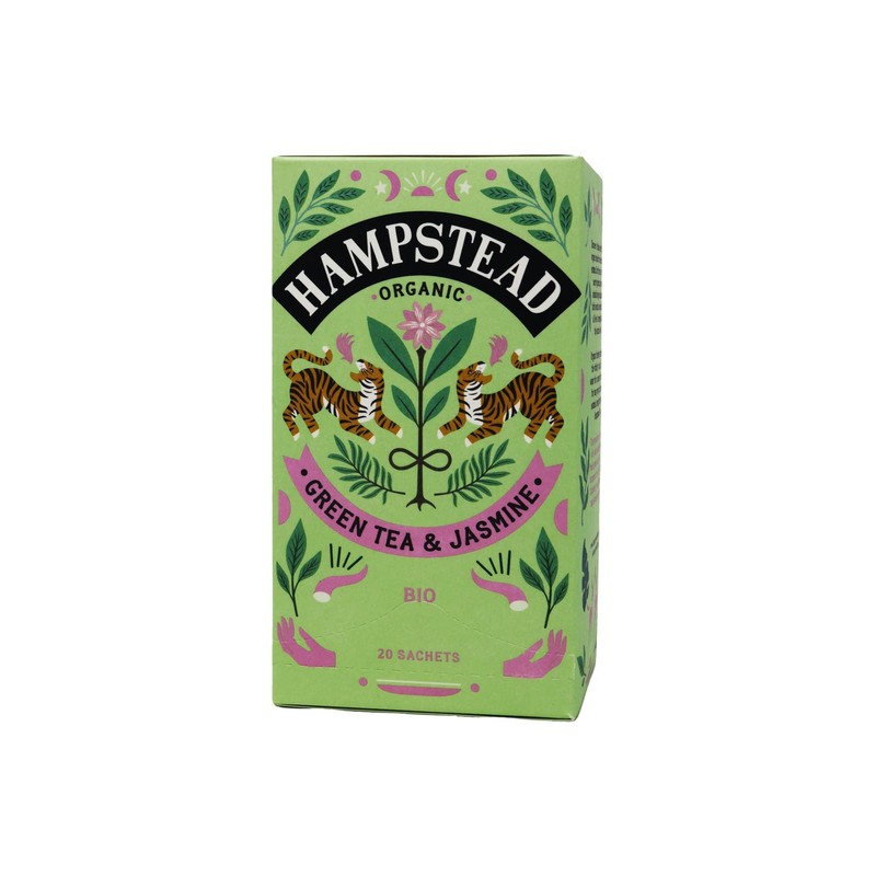Hampstead Organic Jasmine Green 20 Teabags (Pack of 4 Total