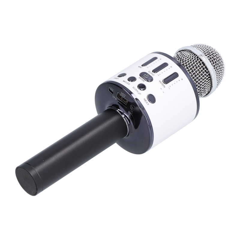 Q88 Microphone Wireless Bluetooth Karaoke LED Portable Handheld Black for