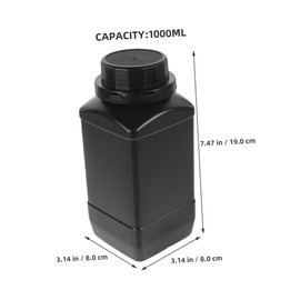 Alipis 3pcs Capacity Wide Mouth Plastic Bottles with Screw Caps Lab Sample Containers for Liquid Distribution Solid Powder Storage Light Design for Chemical Integrity