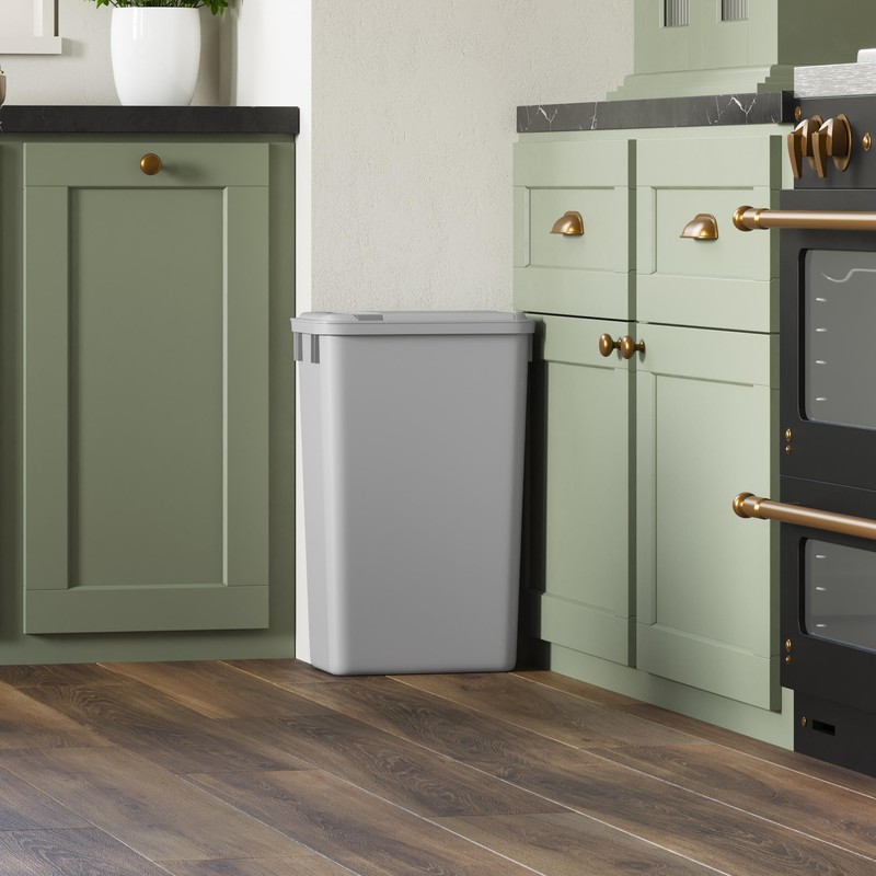 Dowell Kitchen & Bath Dowell 50L Wastebasket Trash Container, 52.8Qt/13.2Gal,