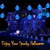 Blue 2-Pack 100 LED 64FT Crystal Globe Solar Christmas Lights,