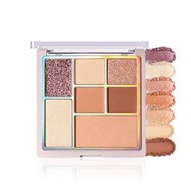 Qin Derdom 7 Colors Face Palette, Highlight, Cheek, Shading, Makeup, Won't Crack, 3D Sensation, Small Face, Blood Color, Long Lasting, Natural Color, No Pores, Oily Skin, Anti-Glare, Hypoallergenic