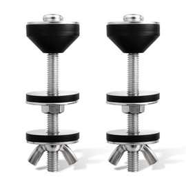 2 PCS Universal Toilet Bolts to Tank Replacement Kit, Stainless Steel Toilet Tank Bolt Kit, Heavy Duty Seat Screws and Waterproof Rubber Washers with Extra Long Nut for Fastening