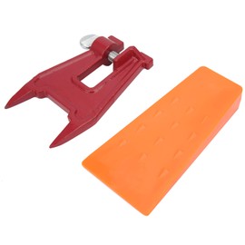 Koieam 5.5in Orange Logging Felling Wedge Tree Cutting Wedge with Guide Plate Bracket Accessories Expand The Saw Cut To Control The Direction Of Tree Falling