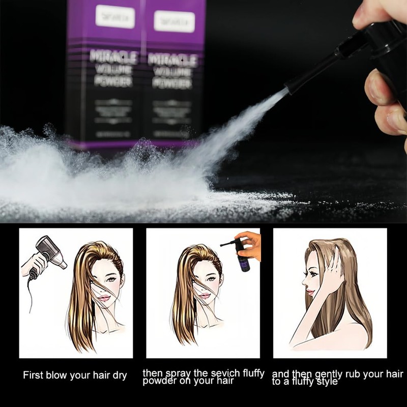 Gowwim Texture Powder, 360° Rotating Nozzle Design Hair Texture Styling