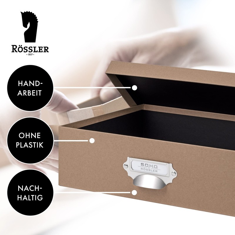 S.O.H.O. 1343452620 A4 Kraft Storage Box with Index Holder