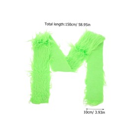 MAGICLULU Fluorescent Green Artificial Gnome Beard Material for DIY Crafting Soft Plush for Handmade Gnome Decorations Skin Friendly Christmas Tree Skirt Accessory