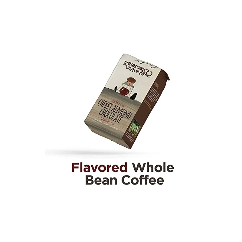 KALAMAZOO COFFEE COMPANY Cherry Almond Chocolate Whole Bean Coffee -