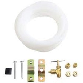 W10357069, W10823511 Ice Maker Installation Polyethylene Tubing Kit includes Saddle valve 25' of ¼" plastic tubing and fittings. KitchenAid, Whirlpool, Kenmore, Maytag, Refrigerators and Humidifiers