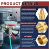 Kozelo 4pcs 3/4" MNPT to 1/2" MNPT Solid Brass Hex