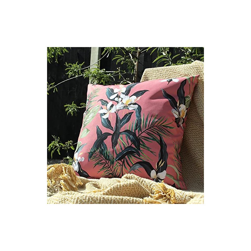 furn. Honolulu Polyester Filled Outdoor Cushion (Pink - 43x43cm)