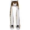 Bioterti Plush Novelty Animal Hat 3 in 1 Beanie With