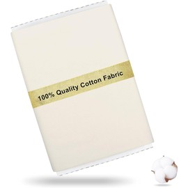 Craftido-19 Options-100% Cotton Fabric by The Yard in Solid Color 44”Wide by 3yd (9 ft) -Medium Weight 5.2 oz-for Quilting, Sewing, Crafts, Binding, Backing and Lining - Ivory White