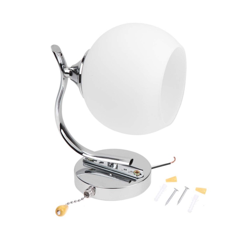Mobestech Wall Light Modern Globe Lampshade LED Wall Sconce with