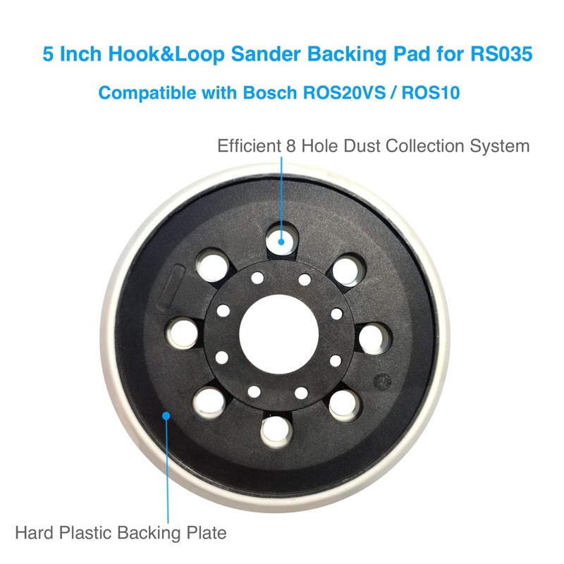 5” RS035 Sanding Pad Replacement,Compatible with Bosch Orbital Sander ROS20VS,