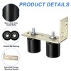 sourcing map 2Pcs Slide Gate Guide Roller, 2" Nylon Rollers