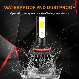 SHENKENUO LED Headlight Kit 9006 HB4 6000K White Bulbs Low Beam for Chevy Impala 2000-2005