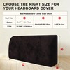 Leather Look Bed Headboard Cover, Stretch Soft Bed Headboard Slipcover