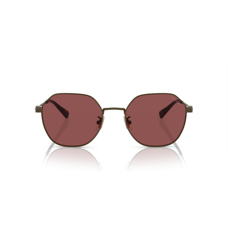 Coach HC7155 Sunglasses, Antique Gold/Wine Solid, 54 mm