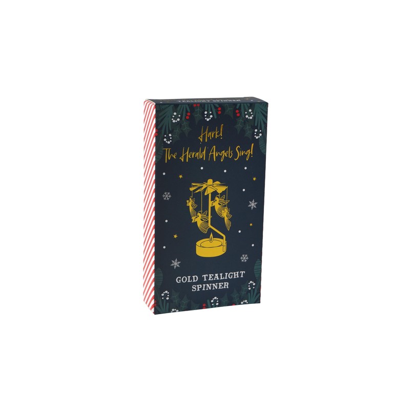 CGB Giftware | Gold Christmas Angel Tealight Spinner | Festive