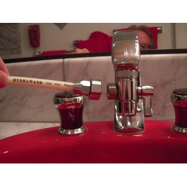 HydraWand Handheld Bidet w/Faucet Diverter, Ergonomic Wave-Form Handle, &"J" Nozzle, Polished Chrome