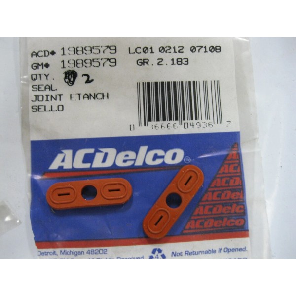 ACDelco 2 AC DELCO 1989579 RUBBER GASKETS/Seals (2 pack)
