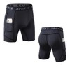ORBU Men's Compression Half Tights with Pockets for Training, Muscle
