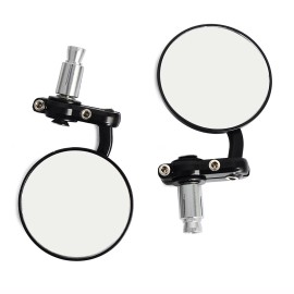 KEEPDSGN Universal Round Covex Mirrors For Cafe Racer Motorcycle Bar End Mirror Handlebar
