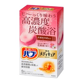 Bab Medicure Floral Fruit Scent Bath Salts, 6 Tablets, High Concentration Carbonated Hot Spring Ingredients (Bubbles 10 Times More Comfortable)