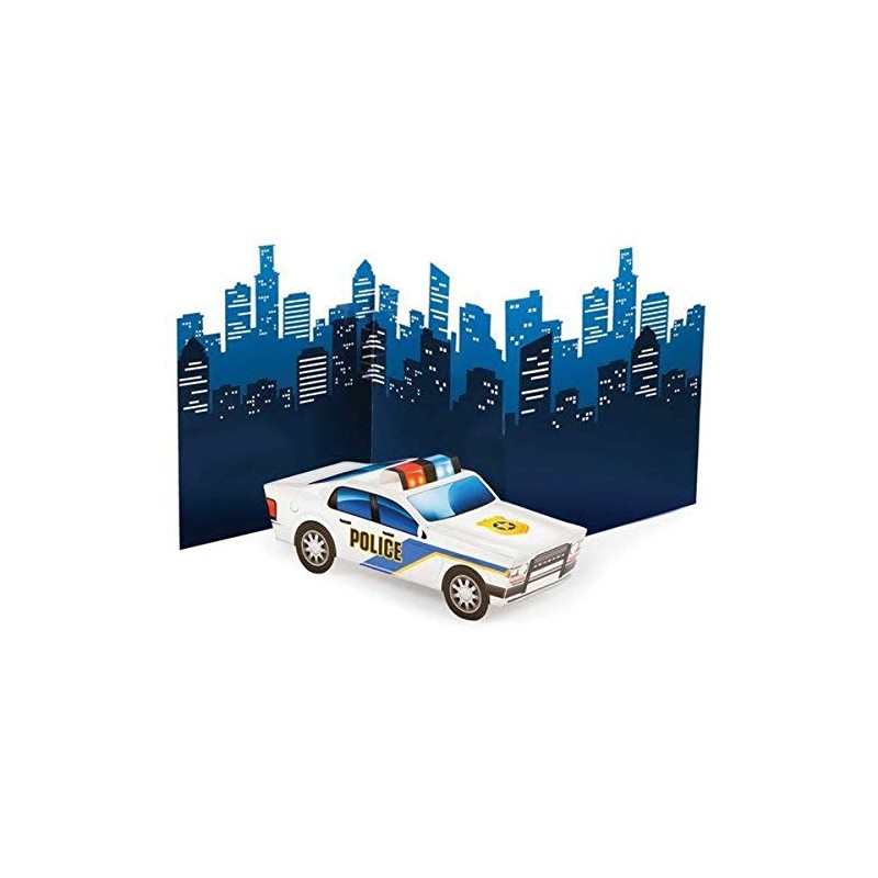 Creative Converting CENTERPIECE 3D POLICE CAR, One size, Multicolor