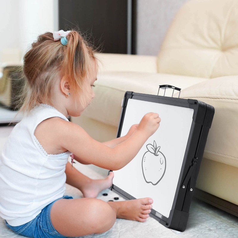 Small Dry Erase White Board – TANKEE Magnetic Desktop Foldable