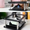 Holographic Display Stand Projector Smartphone Hologram Black ABS 360 Degree