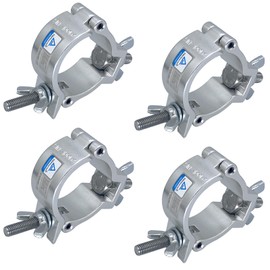 Heavy Duty Moving Stage Lights and Headlights Clamps Fixing Kit for Spotlight 2" Aluminum Alloy 4PCS (4PCS-Silver)