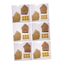 OHPHCALL 6 Packs Retro Kraft Paper Thank You Cards with Envelopes and Stickers Vintage Greeting Cards for Thanksgiving Birthdays Weddings and Special Occasions