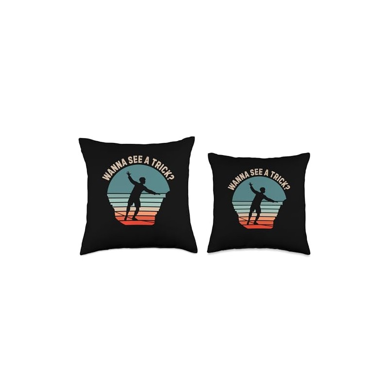 Slackline Obstacle Course Slacklining Board Slackliner Throw Pillow