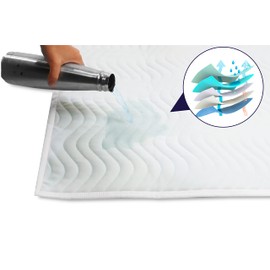 KMINA - Washable Bed Pads for Incontinence 5 Layers (x1 unit, 135x75 cm), Bed Wetting Mats Washable, Bed Mats for Incontinence Adults, Waterproof Bed Pads for Adults Washable - Made in Europe