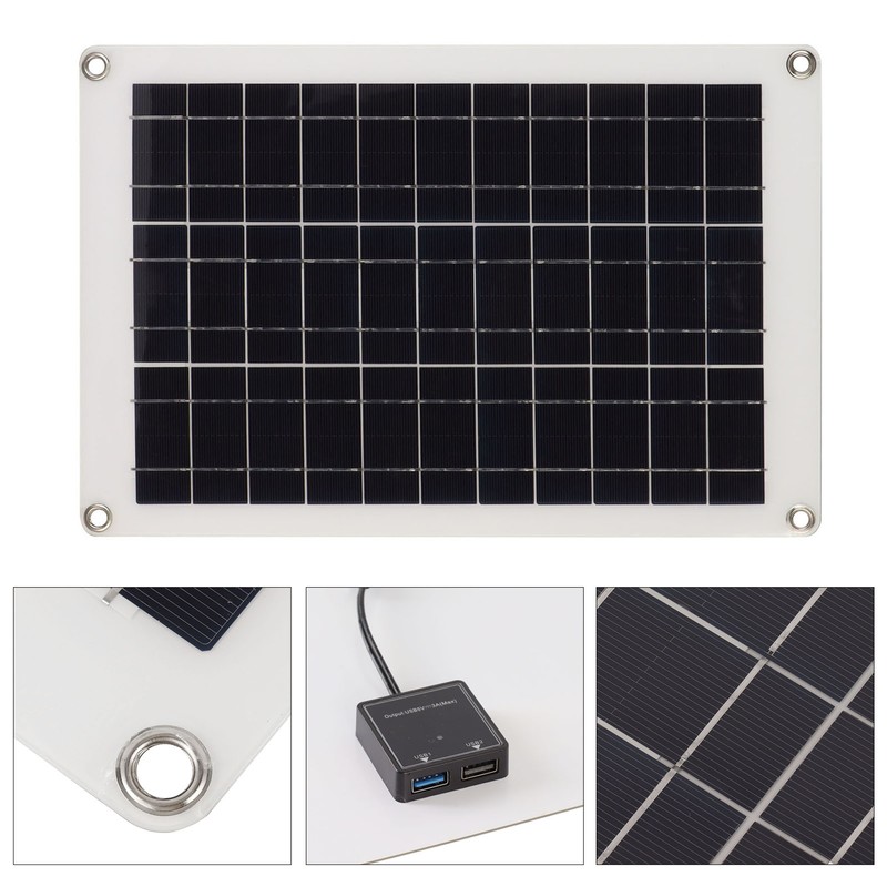20W Polycrystalline Solar Panel Kit Flexible Photovoltaic Charging Panel with
