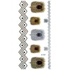 10 Sheets Temporary Feather Tattoos Bracelet Tattoos Gold and Silver