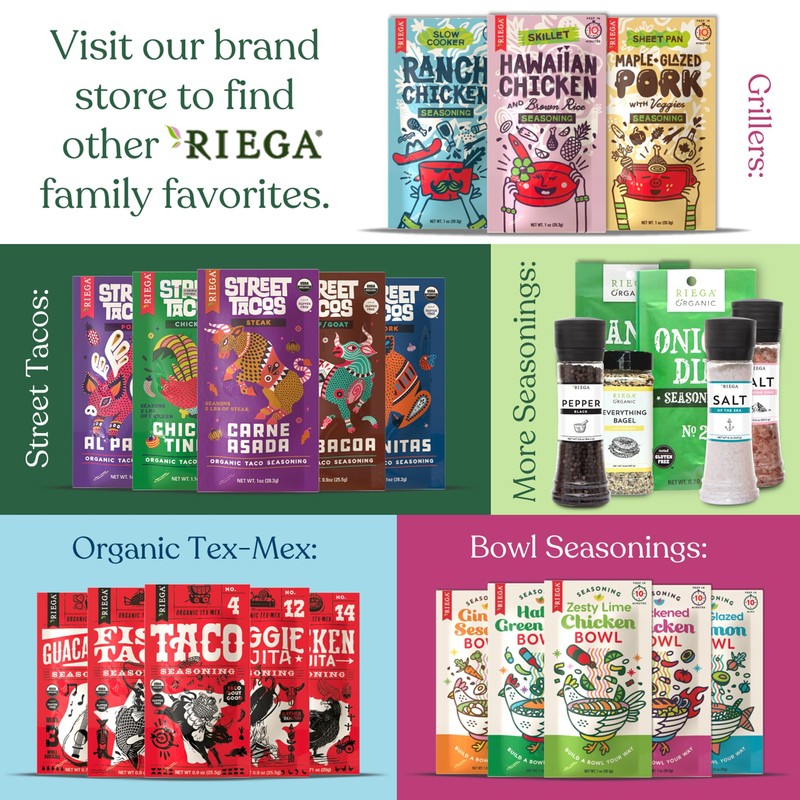 Riega Organic Barbacoa Street Taco Seasoning – Mexican Spice Blend