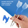 XMNIVATE 6-Piece Dart Shaft, Winged Dart Shaft, Blue Transparent Dart