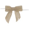 POSHNPRETTY Set of 12 Burlap Jute Pre Tied Bows On