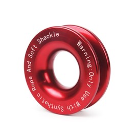 Shkalacar Snatch Recovery Ring, Winch Snatch Recovery Ring 41000 lbs Breaking Strength Rope Retention Pulley Trailer Tow Wheel for ATV UTV SUV Truck Off-Road Vehicle