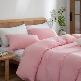 BUPIRD Pink Comforter Set King 3 Pieces Bright Pink Bedding Comforter Set Soft Lightweight Warm Fluffy Queen Comforter Set for All Seasons 1 Comforter and 2 Pillowcases