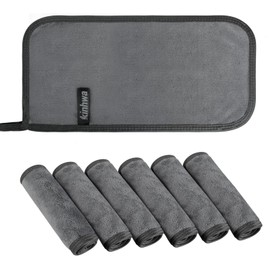 KinHwa Microfaser Waschlappen Make-up Entferner Tuch Waschbar Abschminktücher Ultraweich Waschlappen Gesicht Wiederverwendbar 15cmx30cm 6 Pack Dunkelgrau