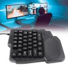 One Handed Gaming Keyboard 35 Keys Waterproof Wide Palm Rest