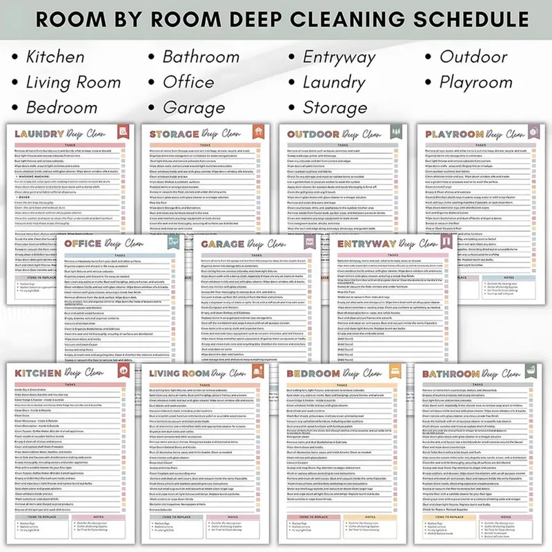 ADHD Cleaning Planner Cleaning Schedule and List Organiser Daily Weekly