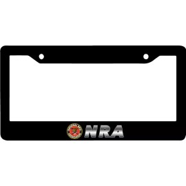 Car Plate Frames NRA 2ND SECOND AMENDMENT RIFLE GUN MOLON LABE USA Black License Plate Frame NEW