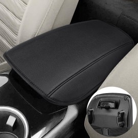 Center Console Cover for Ford Fusion 2013-2016, Vinyl Leather Middle Console Armrest Protector, Anti-Scratch, Black