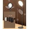 Desk Ring Light with Stand, Adjustable Desktop Light with Phone